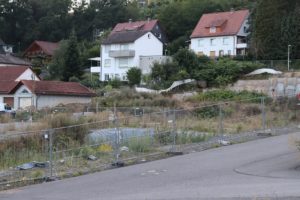 Leere Baugrube in Melsungen